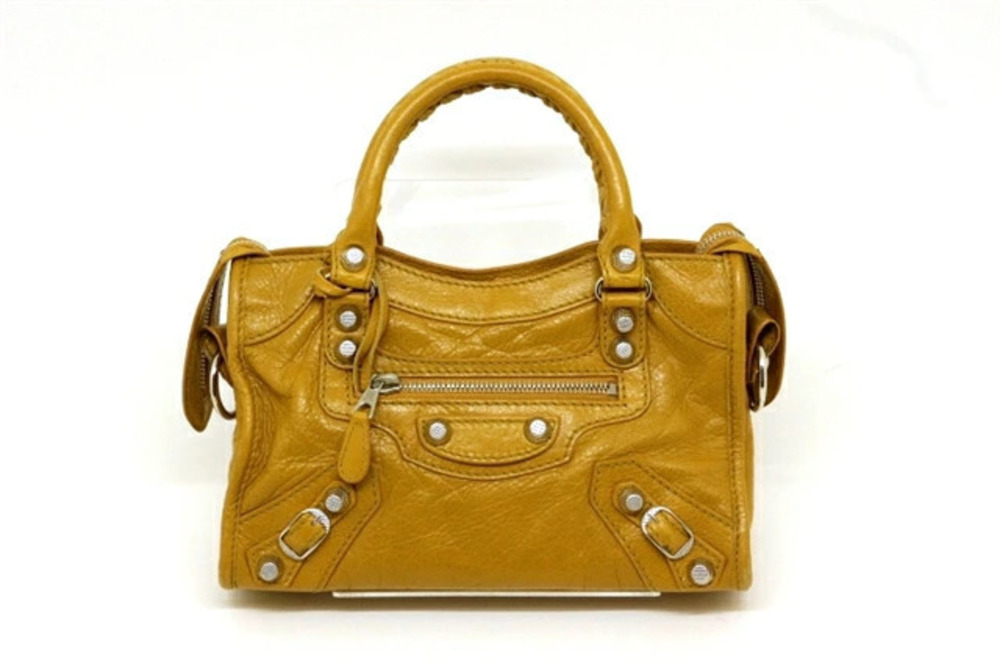 Balenciaga City Shoulder Bag Giant Calf Leather Yellow